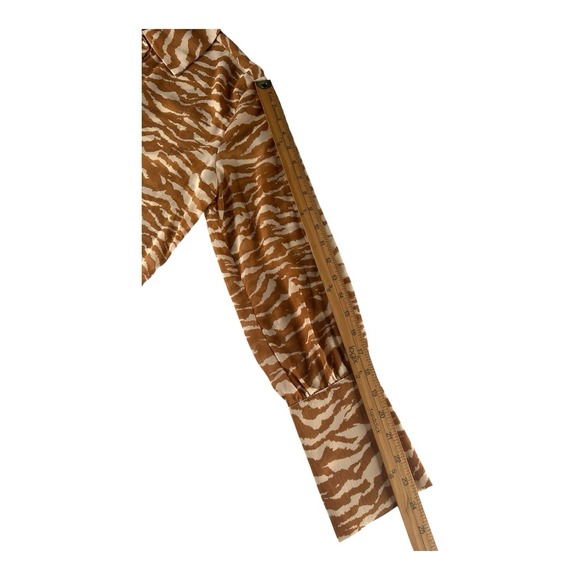 CAMILA COELHO Myla Shirt Dress‎ in Brown Zebra Size Small - Picture 11 of 14